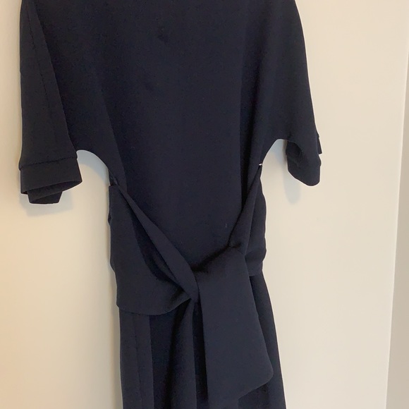 Whistles navy belted dress - Picture 2 of 7